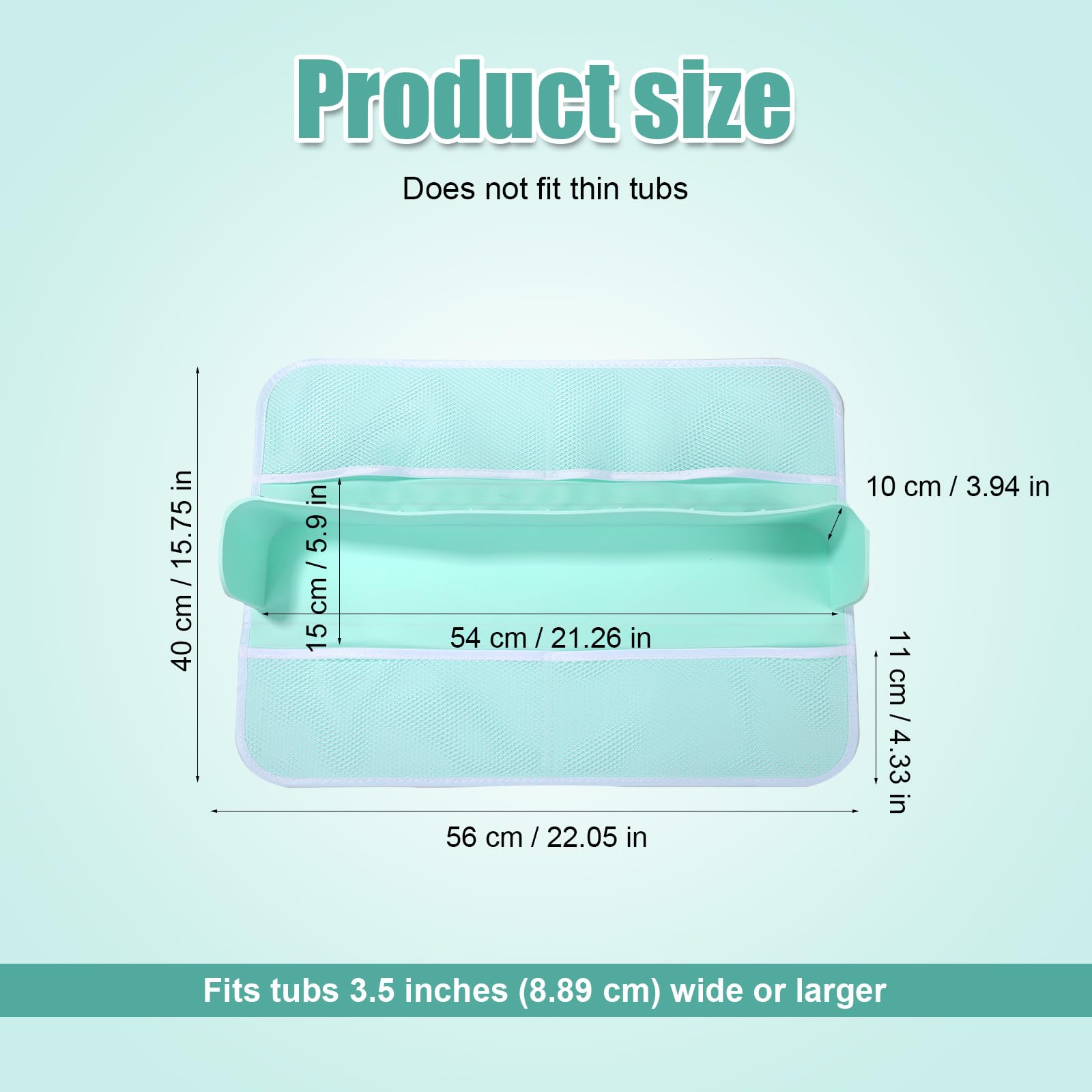 lasuroa Bathtub Splash Guard for Tub Kids with Mesh Storage Bag Organizer Bathtub Toy Shelf Splash Guard Suction Cups Attach to Bath Tub Bath Tub Splash Shield for Toddlers - Image 2