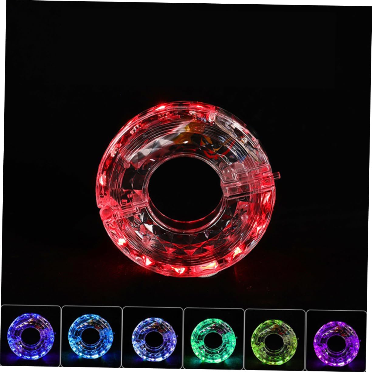 Toddmomy Lampes de Roue de Charge Bike Light lumière de Casque de vélo Cyclisme Scooter Fauteuil Chargement des Feux de vélo Lampe de vélo en Plastique Feux de Roue de vélo Blanche