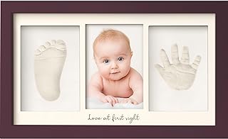 KeaBabies Auburn Clay Handprint Keepsake Frame - Personalized Nursery Decor & Shower Gift