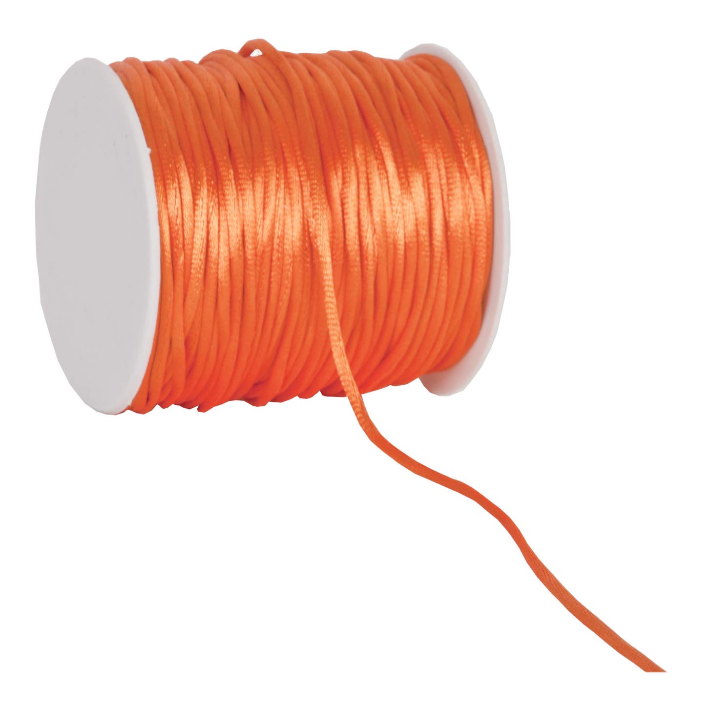 Ribbon Writer 10M X Orange Orange Silk Rattail Cord 2Mm X 10 Metres Cut From Roll