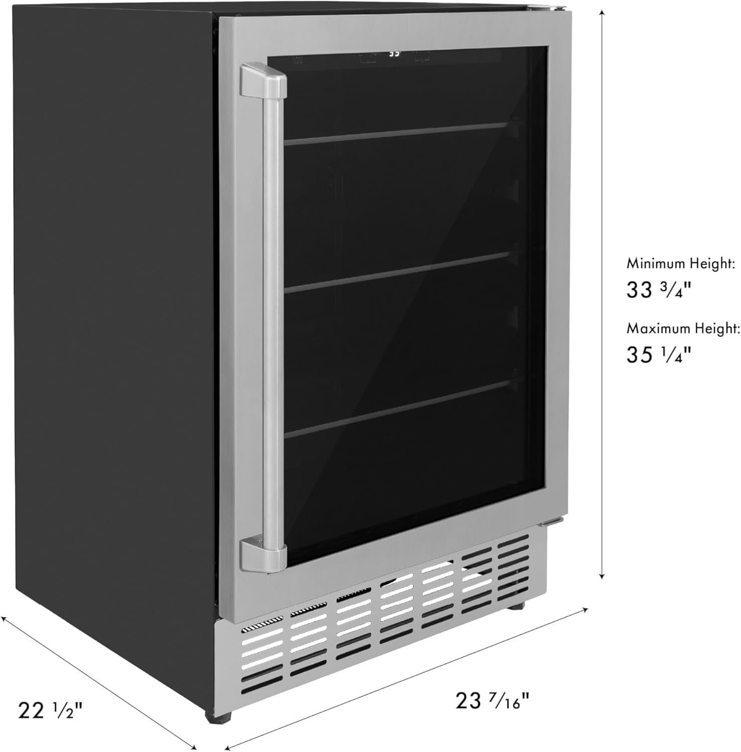 Z Line Kitchen and Bath ZLINE 24" Monument 154 Can Beverage Fridge in Stainless Steel (RBV-US-24)