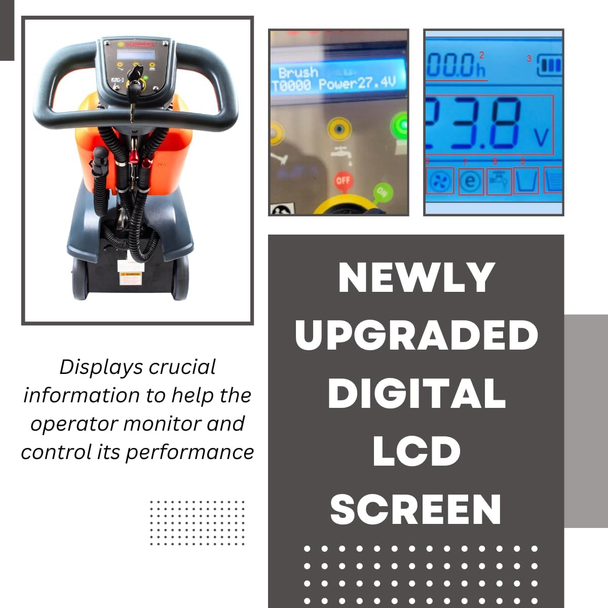 Close-up of the RT15's digital LCD screen