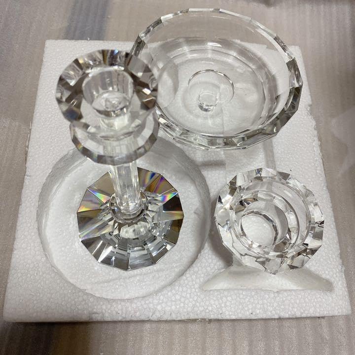 Amazon.co.jp: 白色透明 水晶花台 ダイヤモンド 装飾品 玉器