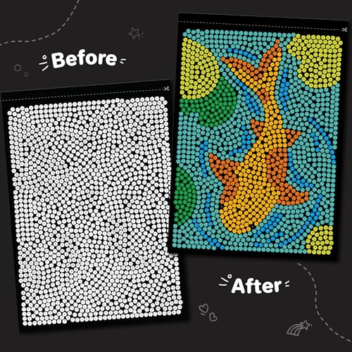 Image of Imagimake Mystery Mosaic Landscapes | Paint by Numbers Kit for Adults, Teens & Grown-Ups | 30 Design Sheets & 20 Colouring Pens | Colouring Book for Stress Relief | Painting Kit for Beginners| Art Therapy kit for Adults