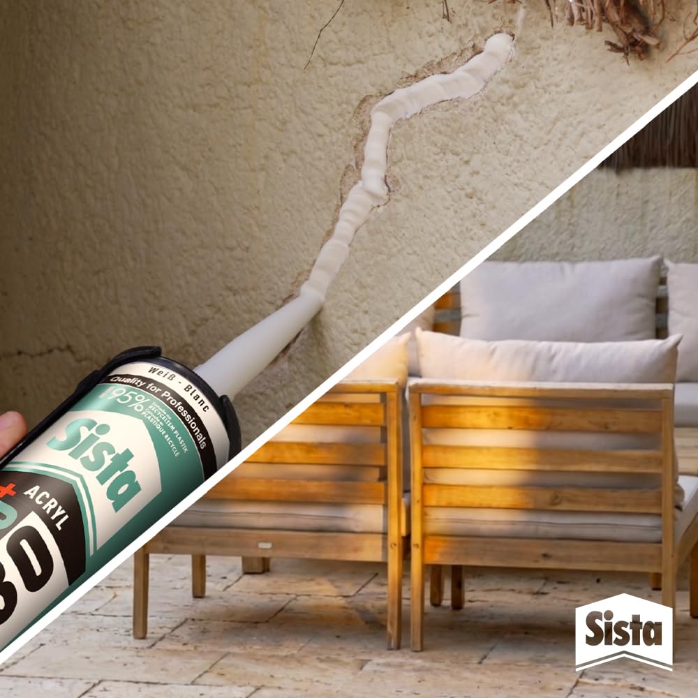 Sista PRO F130 Turbo Acryl Fugenfüller, Weiß, 1x300ml Kartusche (12)