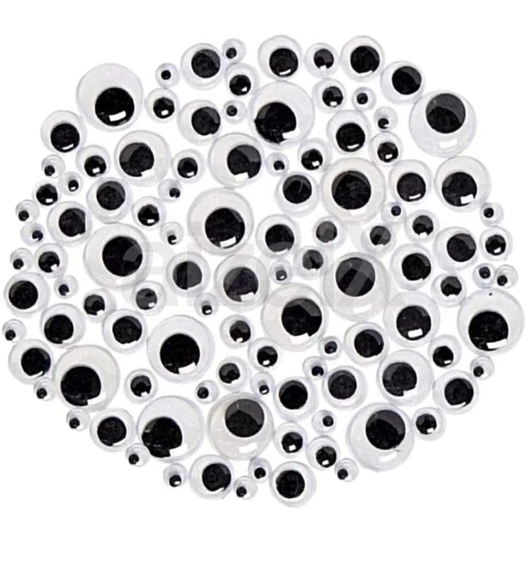DIY Mix Googly Eyes for Art and Craft, Assorted Sizes, Black and White, Multi-Purpose-image-20