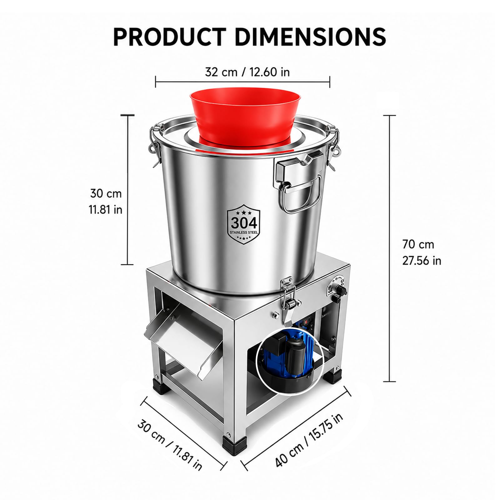 Rebanadora Eléctrica Comercial De Vegetales: Presenta Un Diseño De Gran Diámetro Con Grosor De Corte Ajustable, Adecuada Para Procesar Alimento Para Animales, Vegetales, Granos Y Materiales Sim 2200W