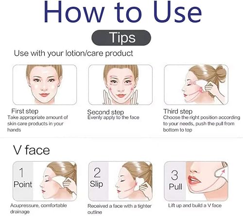 Miniatura 7 de Herramientas de masaje facial de jade para masaje facial herramienta de belleza facial para cara ojos cuello músculos corporales relajación y alivio