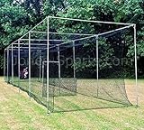 Jones Sports Batting Cage Net 10' H x 12' W x 30' L #42 HDPE (60PLY) with Door Heavy Duty Baseball