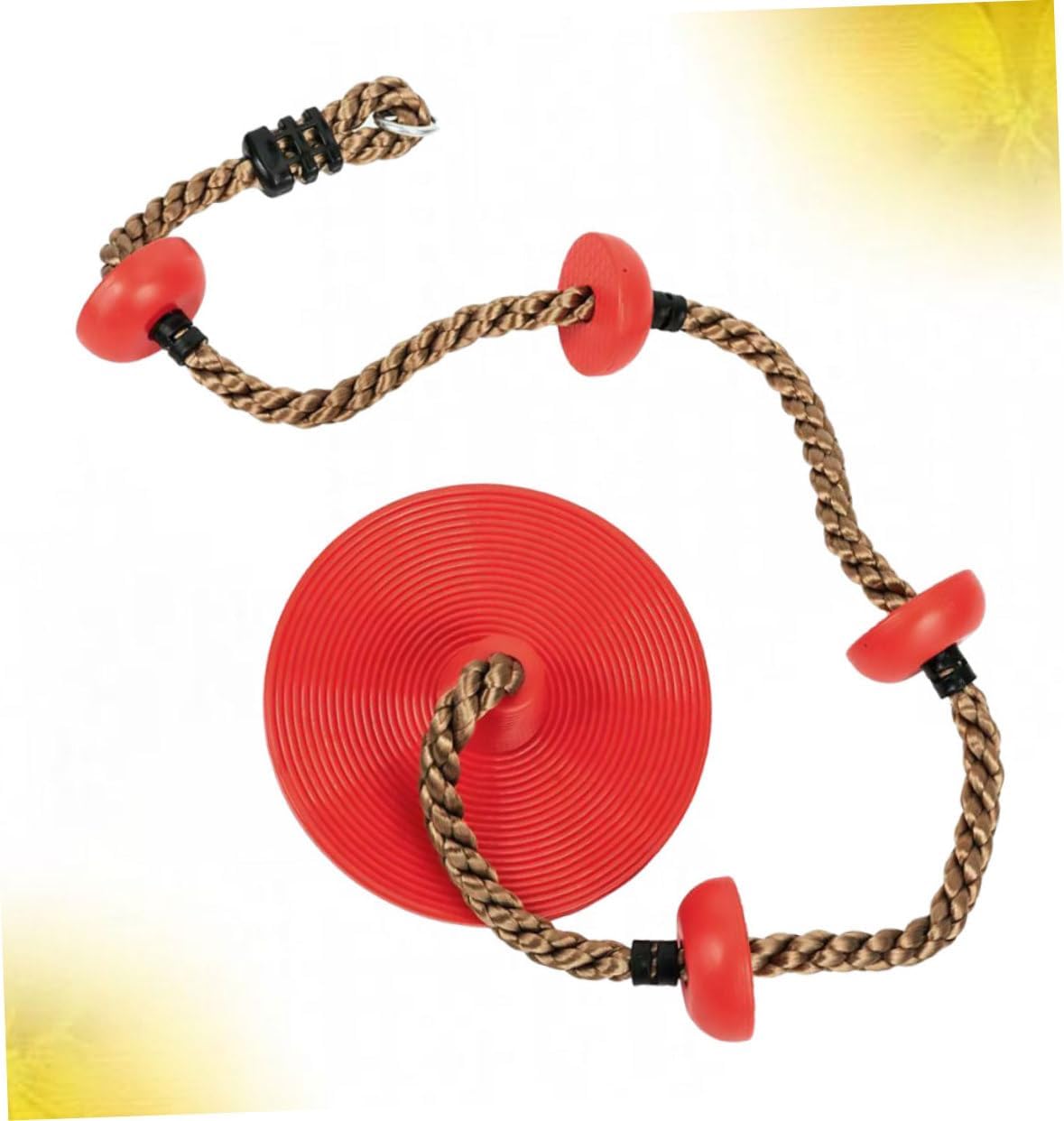 Large Round Disk Swing for Boy Girl Funny Indoor Outdoor Recreation Swing for Boys and Girls Heavy Duty Design Safe and Play Equipment Red