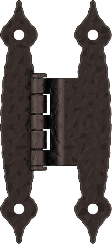 Amerock 1 Pair 3/8" Offset Oil-Rubbed Bronze Non-Self-Closing Cabinet Hinge | Steel Cabinet Butterfly Hinge for Kitchen, Bathroom and Furniture Doors, 3/8" (10mm) Offset, Non-Self Closing, Face Mount