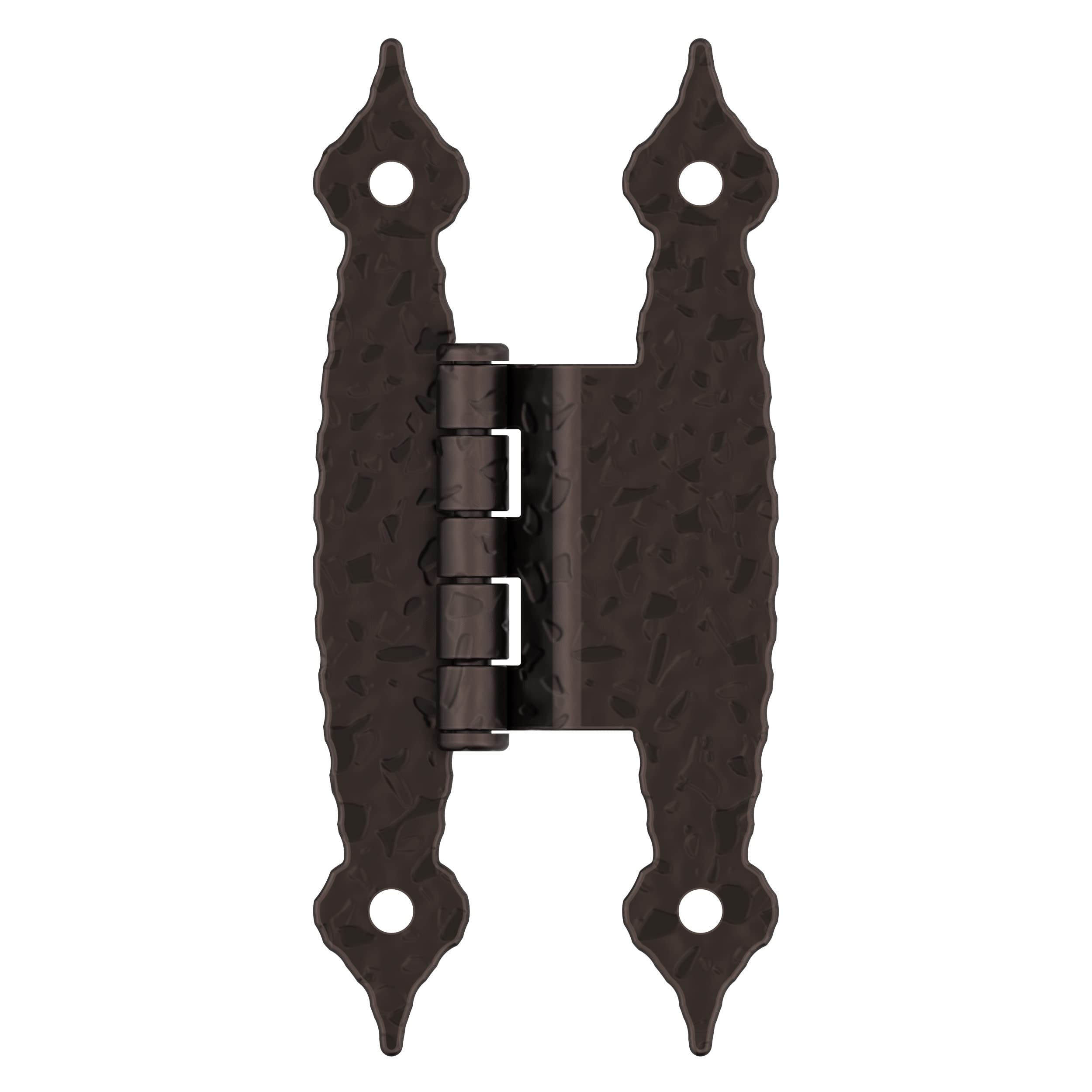 BPR3406ORB | Cabinet Hinge | 3/8 in (10 mm) Offset Non-Self Closing Face Mount | Oil Rubbed Bronze | Kitchen Cabinet Door Hinge | 1 Pair/2 Pack | Functional Hardware