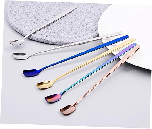 Miniatura 7 de 2 cucharas de acero inoxidable para agitar, cucharas de acero inoxidable, palitos de revolver de acero inoxidable, mini cuchara mezcladora de barman