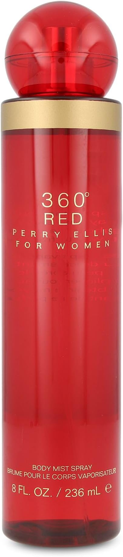 360° Red Body Spray for Women, EDP with Fresh Scent, 8 Fl Oz | Fruity, Spicy & Floral Body Mist, Perfumes for Women, Long Lasting Fragrance, Eau De Parfum with Fresh Scent