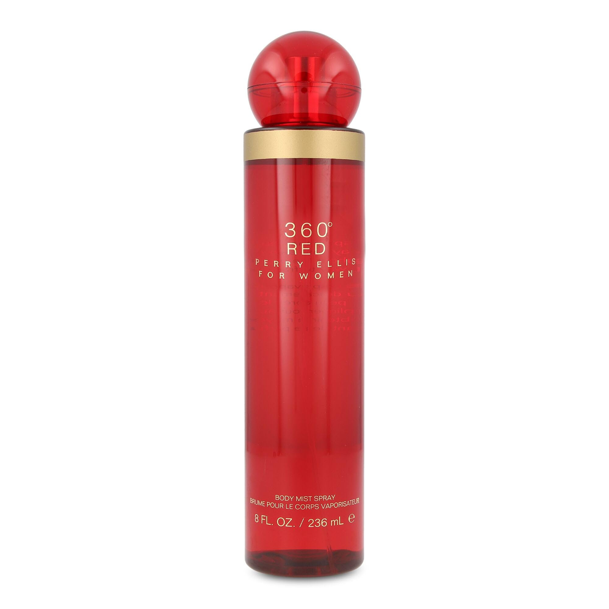 Perry Ellis 360° Red Body Spray for Women, EDP with Fresh Scent, 8 Fl Oz