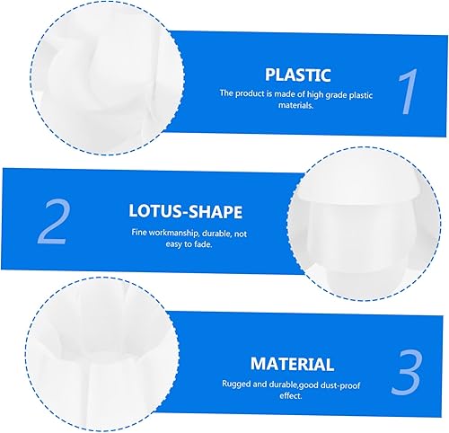 Miniatura 7 de STOBAZA Pantalla de flor de loto cubierta de lámpara de plástico adorna accesorio de luz pantalla multifuncional para el hogar