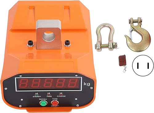 Miniatura 7 de Báscula industrial para grúa, 6,613.9 lbs, 6600 libras, báscula colgante con pantalla digital industrial resistente con control remoto, gancho y