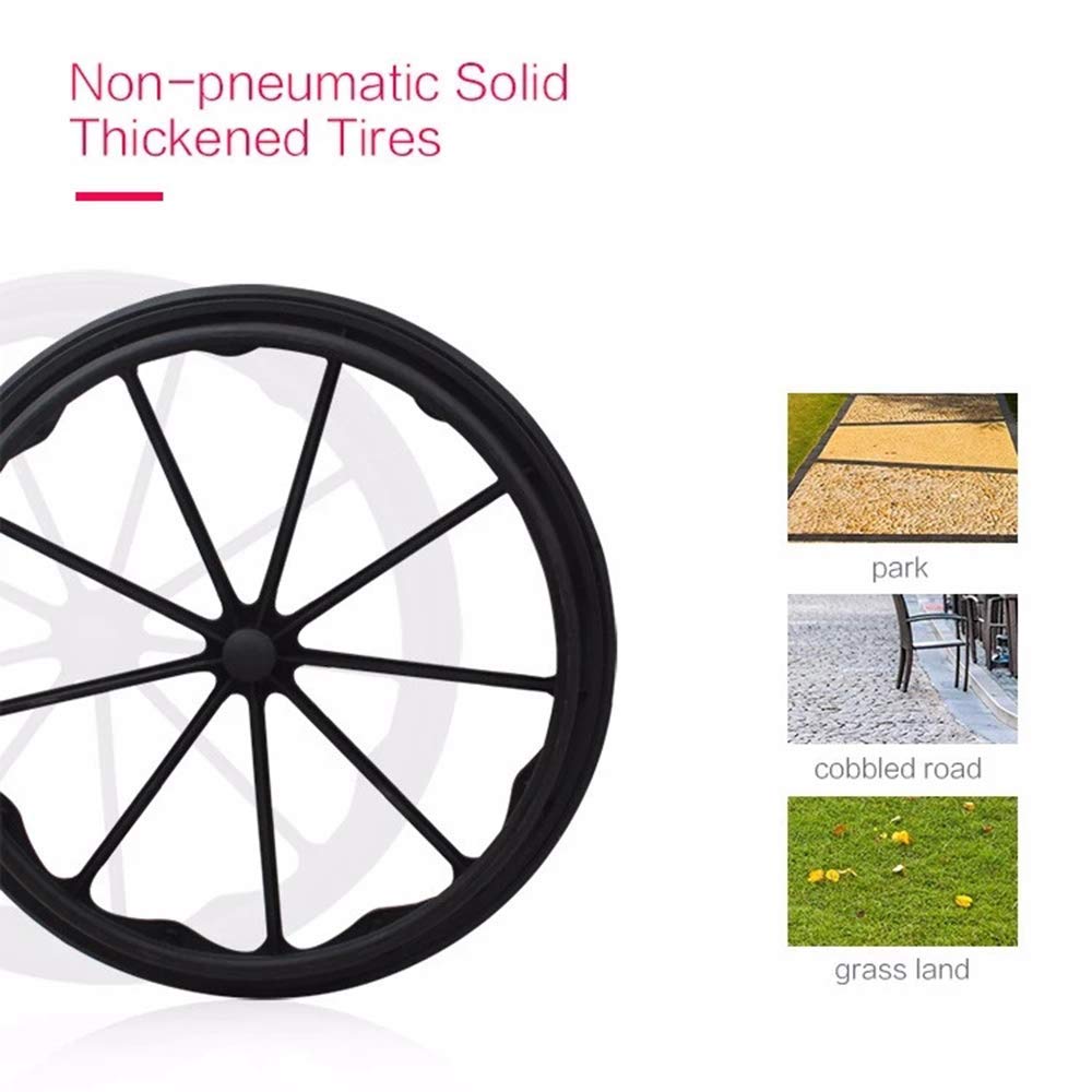 Silla de Ruedas Manual Ligera,Silla de Transporte Plegable con Reposapiés para Ancianos
