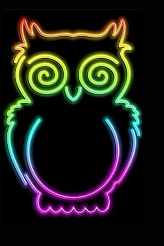 Luminous Nocturnals Neon Owl Notebook Embrace the Glow and Inspire Brilliance on Every Page