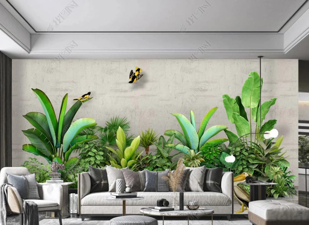 Papier peint intissé oiseaux tropicaux pour relooker facilement un mur abîmé