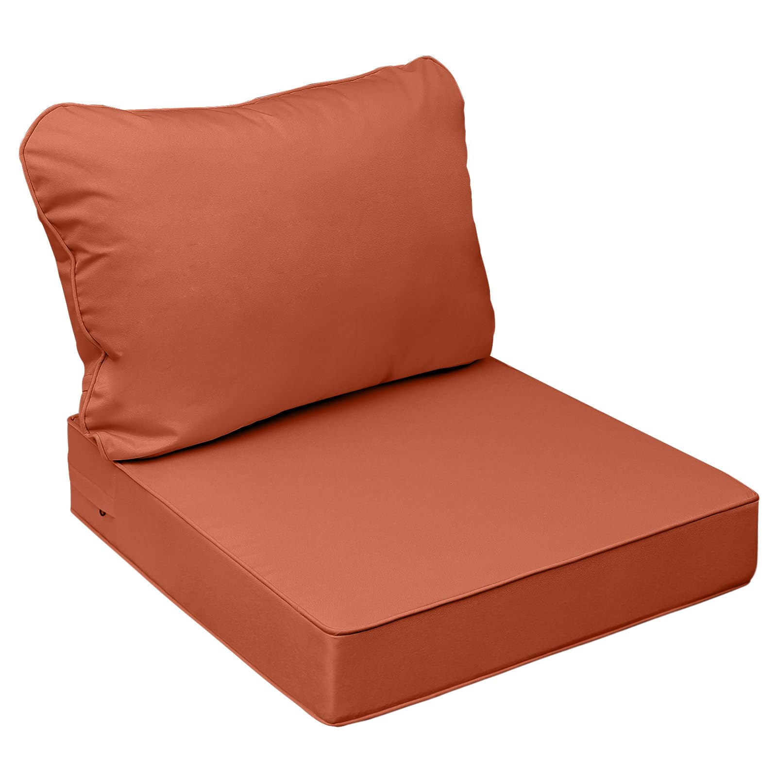 Photo 1 of AAAAAcessories Outdoor Seat Cushions for Chairs, Fade-Resistant, Waterproof Patio Furniture Replacement Cushions, 23" x 23" x 5" + 23" x 13.5", Rust