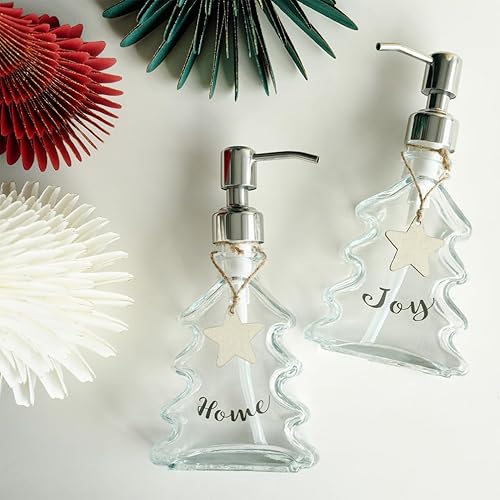 Miniatura 5 de JASAI Paquete de 2 dispensadores de jabón para árbol de Navidad con bomba de acero inoxidable 304 a prueba de óxido, dispensador de jabón de baño