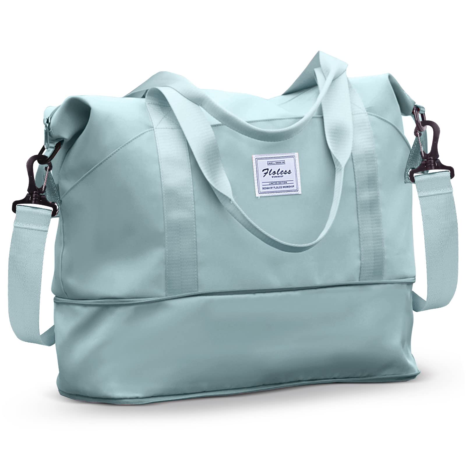 Travel Bag, Women's Sports Bag, 40 x 20 x 25 cm, Ryanair Hand Luggage, Bag, Weekender Bag, Swimming Bag, Waterproof Travel Bag, Duffle Bag, Fitness Bag, Training Bag, for Trips and Gym, A3 blue