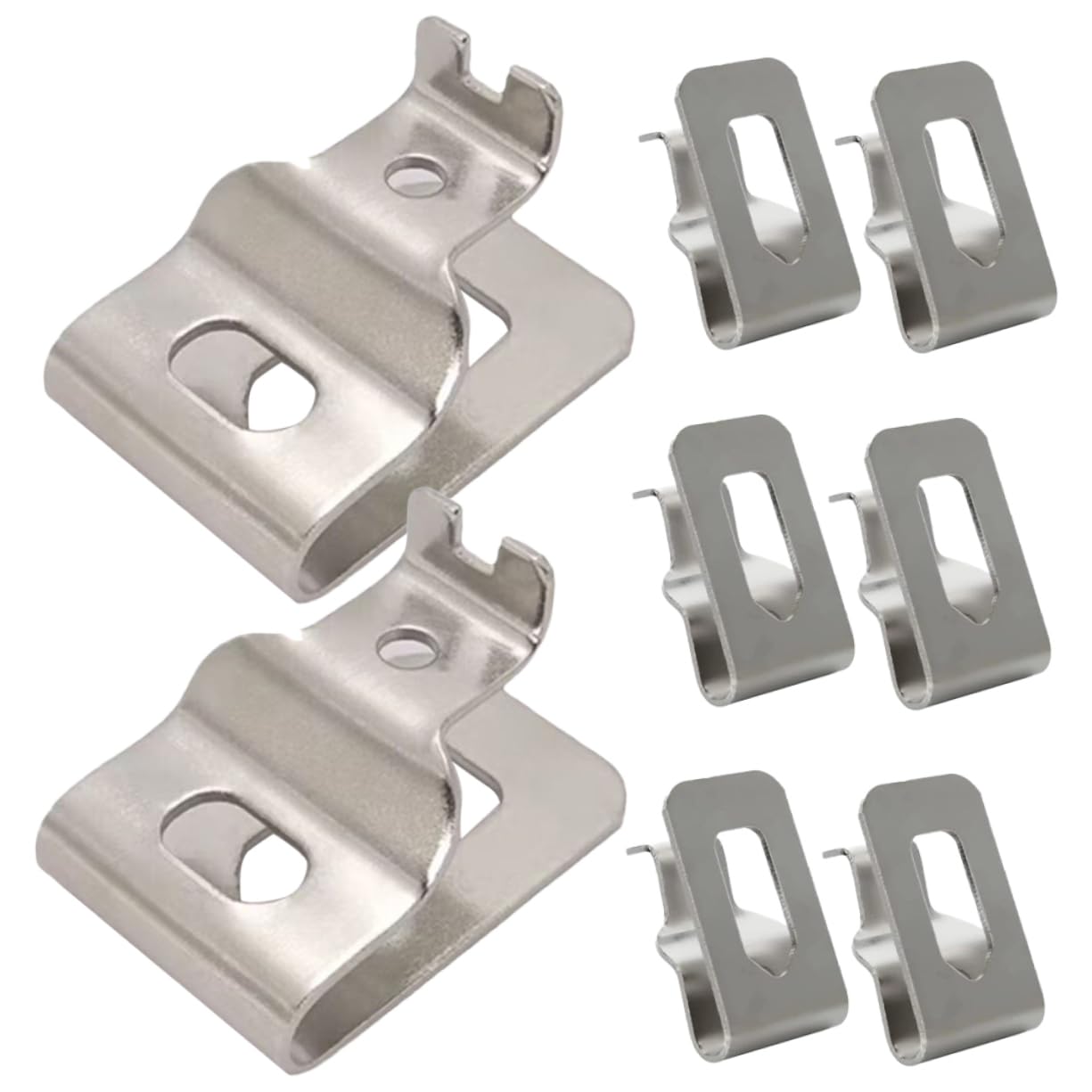Tofficu 4 Set Fibbia Della Vita Utensile Cintura Porta Trapano Cintura Di Lavoro Chiave Gancio Ganci Per Cintura Degli Attrezzi Porta Clip Da Cintura Acciaio Inossidabile Argento 8 Pezzi*4