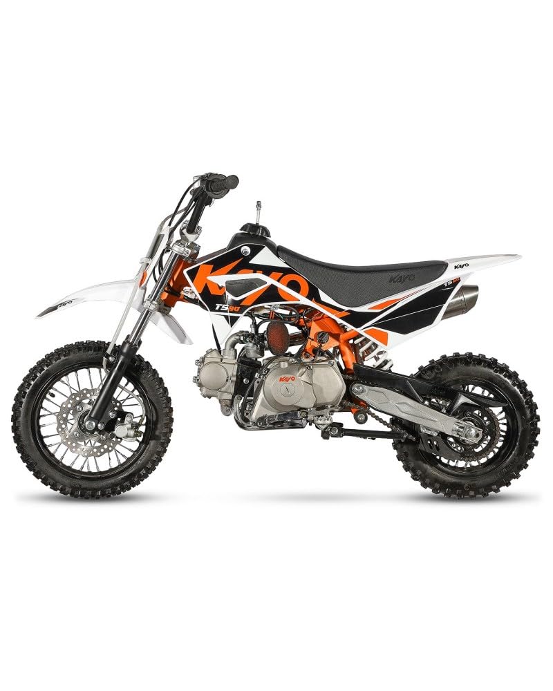 T-MOTO Pitbike Kayo TS90 90cc Ruota 12/10 - Motocross 4 Tempi - Moto cross a Benzina 69 Kg - Moto Off Road
