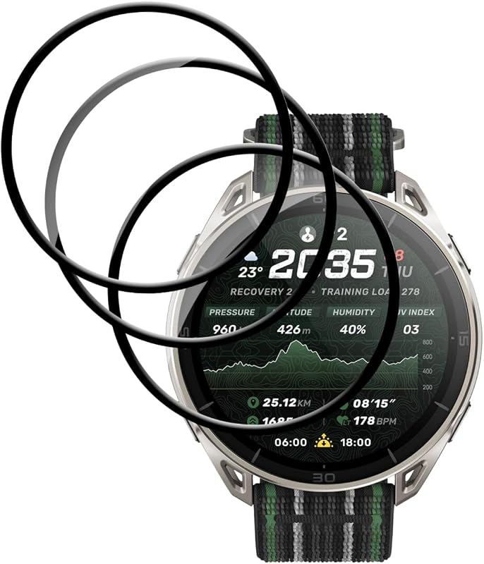 Screen Protector for Amazfit Cheetah 2 Ultra Smartwatch, Scratch Resistant PMMA Film,HD Clear,Perfectly Fitting Bubble Free,Easy Installation,3 Pack.