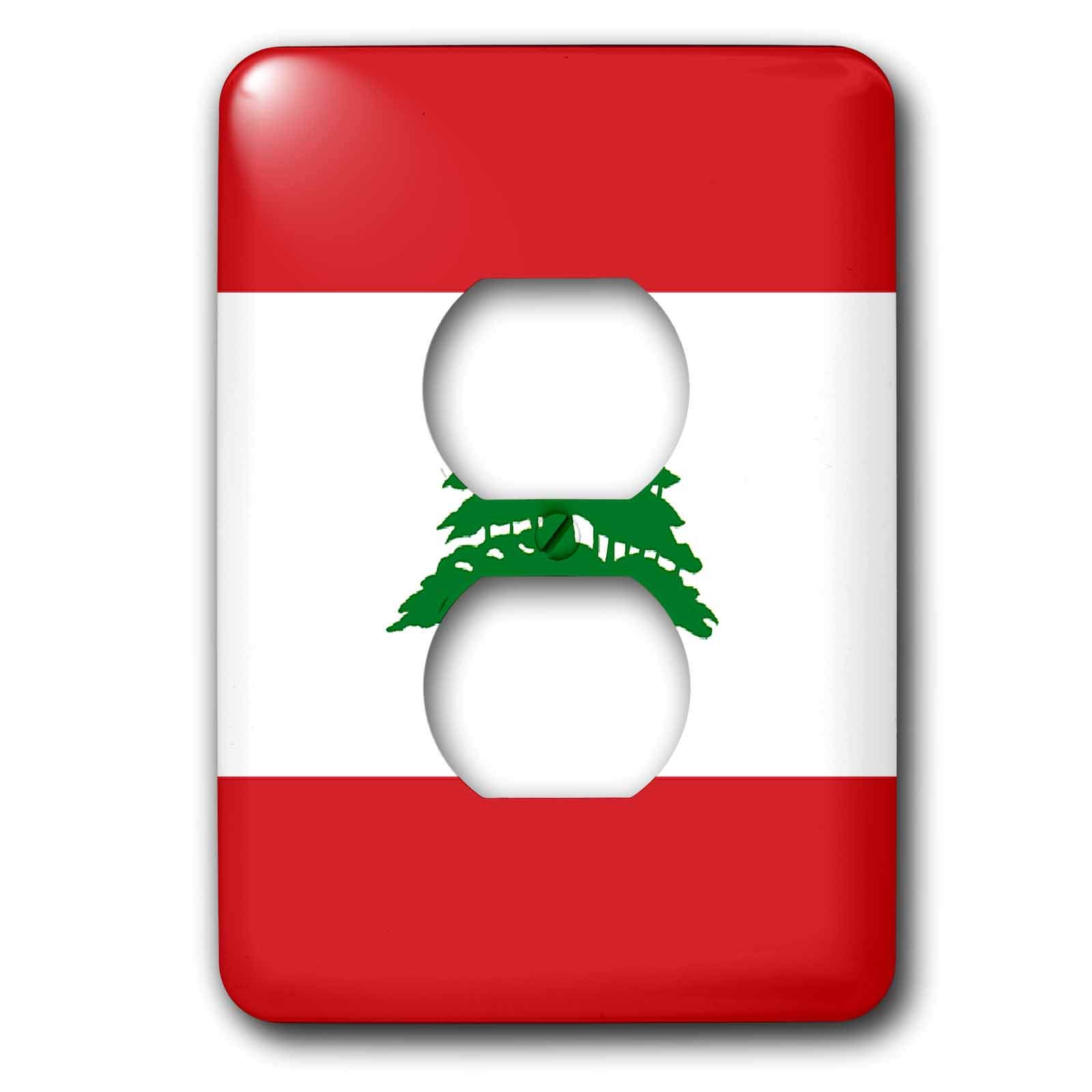 Drapeau du Liban 2 prises pour personnaliser votre salon ou bureau 3dRose lsp_28266_6