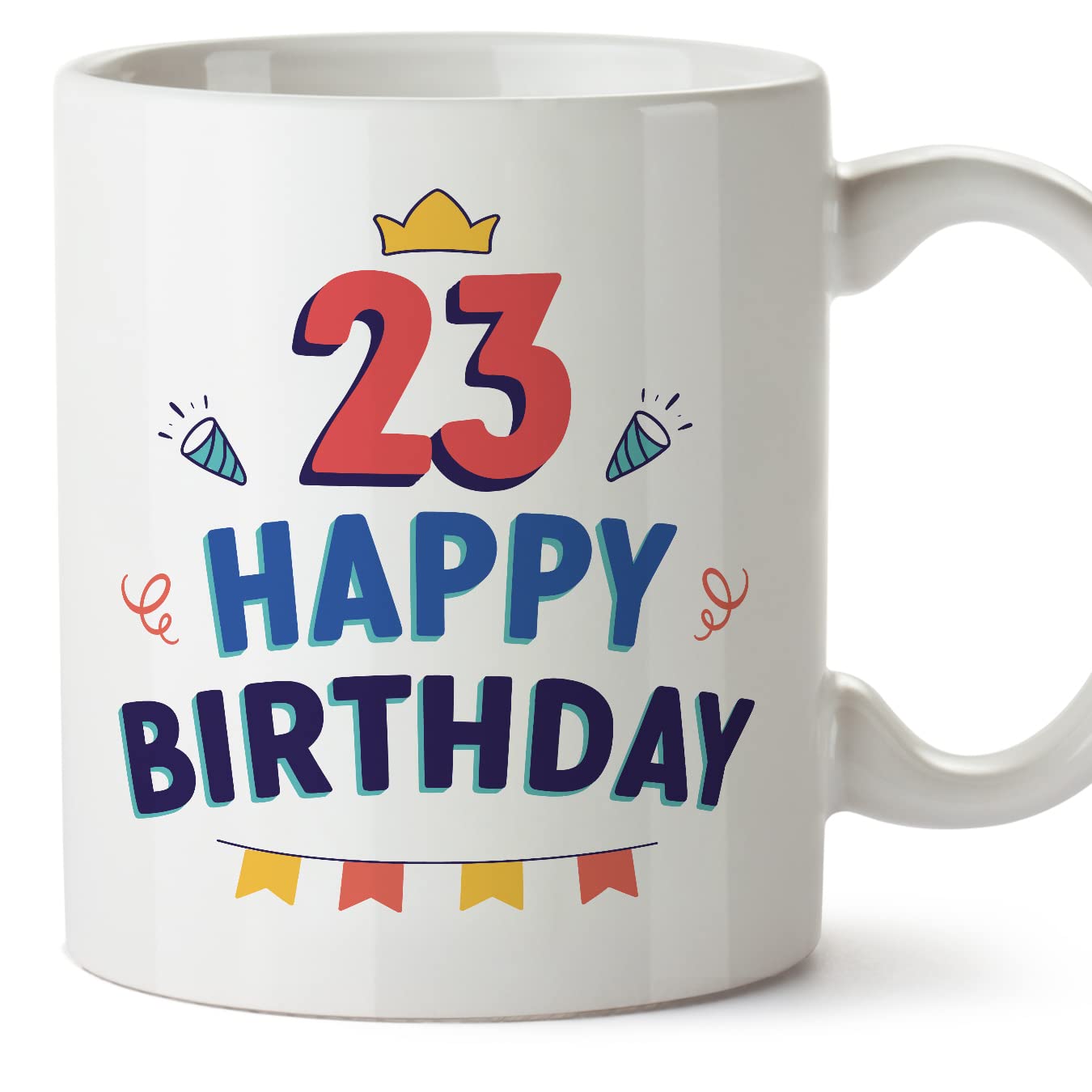 MUGFFINS 23 Birthday Mug - in English - Happy Birthday! - Funny Anniversary Present - 11 oz
