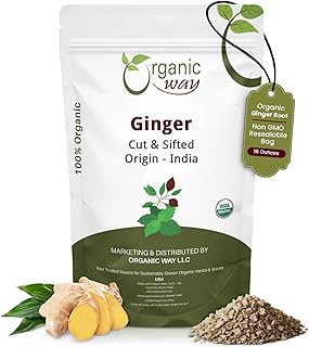 Organic Way Ginger Root Cut & Sifted (Zingiber officinale) - Herbal Tea ...