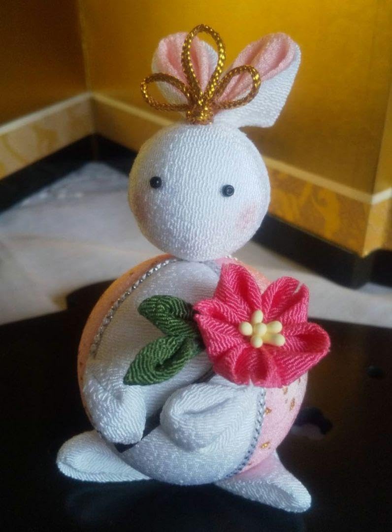 つるし飾り2025②-1 花とうさぎ ほおずき つるし飾り2025①-2花と丸うさぎ