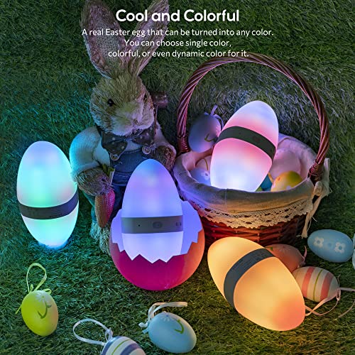 Ecolor Portable Smart Light Egg Mood Light With App Control, Creative Diy Design Rechargeable Led Dimmable Lamp, Cool Gifts For Women & Men, Music Mode For Gaming, Camping & Decoration #TOP1