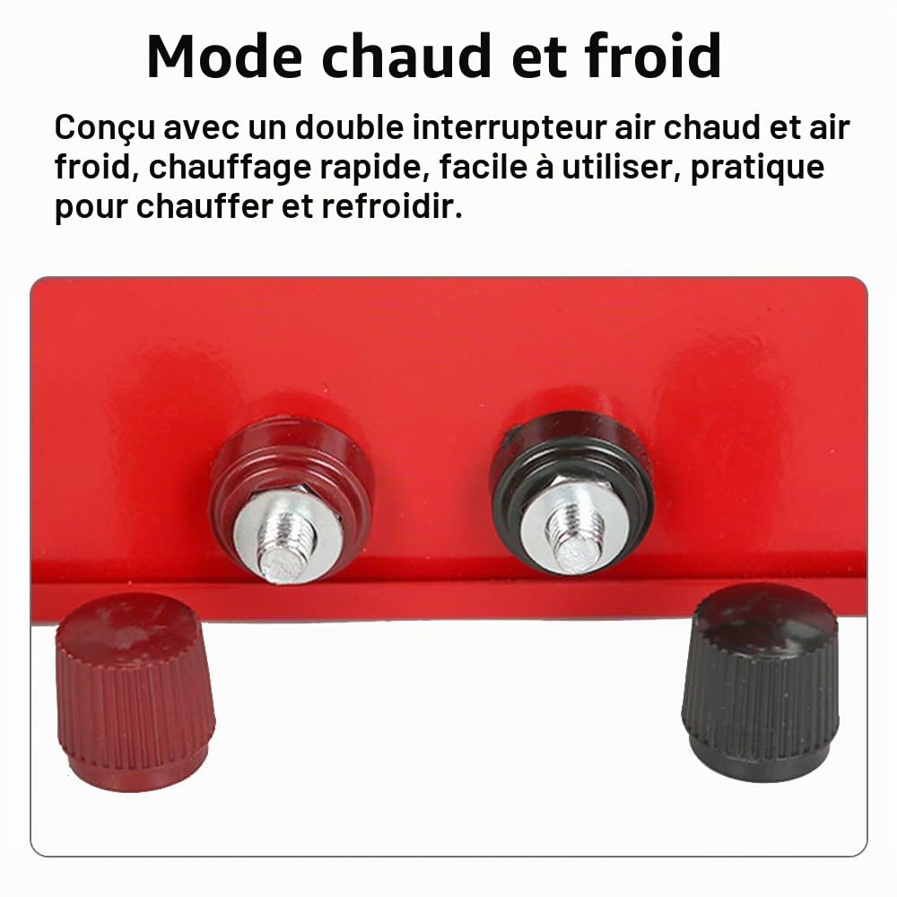12V 600W Chauffage de voiture portable, désembuage de chauffage rapide, chauffage et de refroidissement 2 en 1, Dégivreurs pour pare-brise auto 20-30A