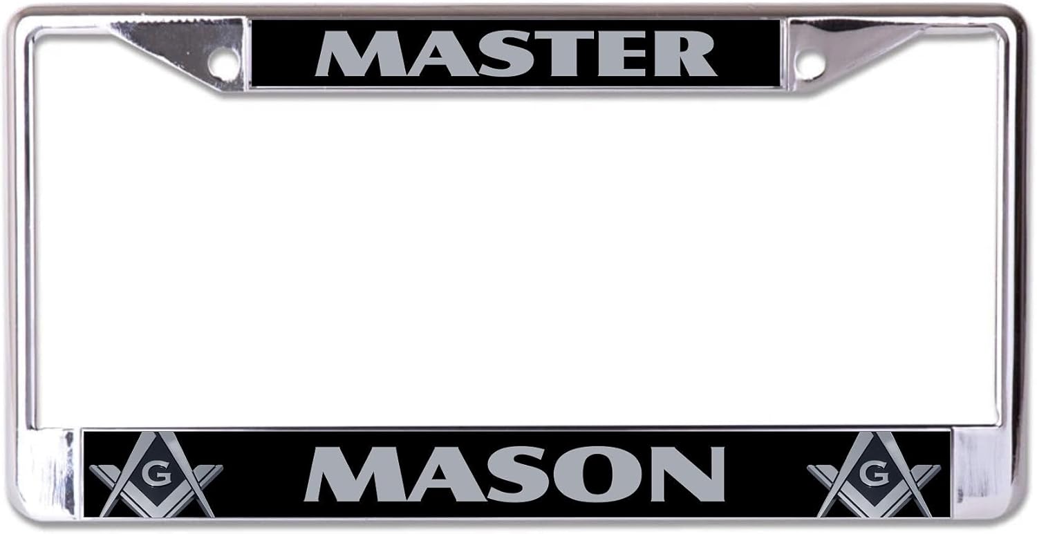 Master Mason Chrome License Plate Frame