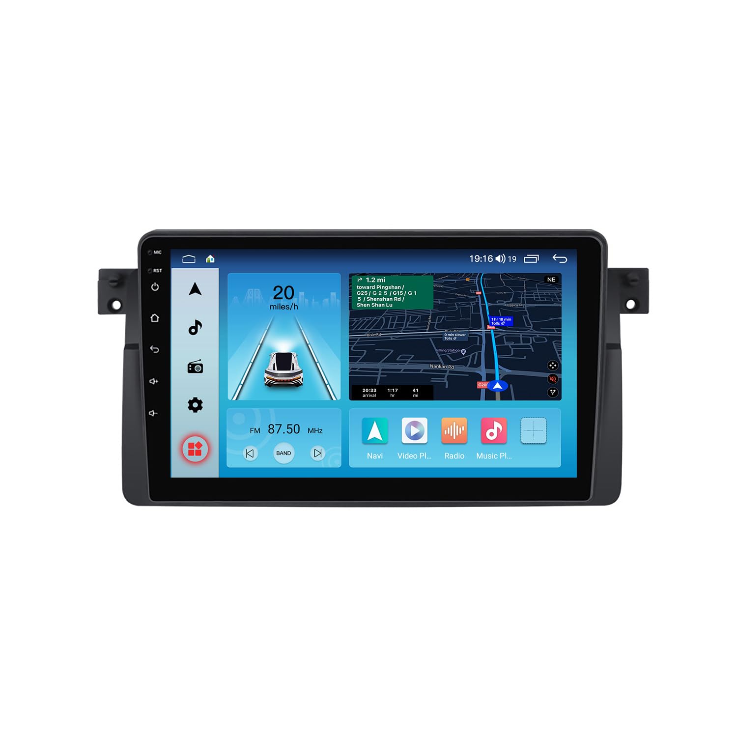 Fellostar Android Car Radio Stereo for BMW 3 Series E46 323ci 325ci 330ci 318i 328i 330xi M3 1998-2006, Built-in Carpaly Android Auto 8-Core IPS Screen Head Unit