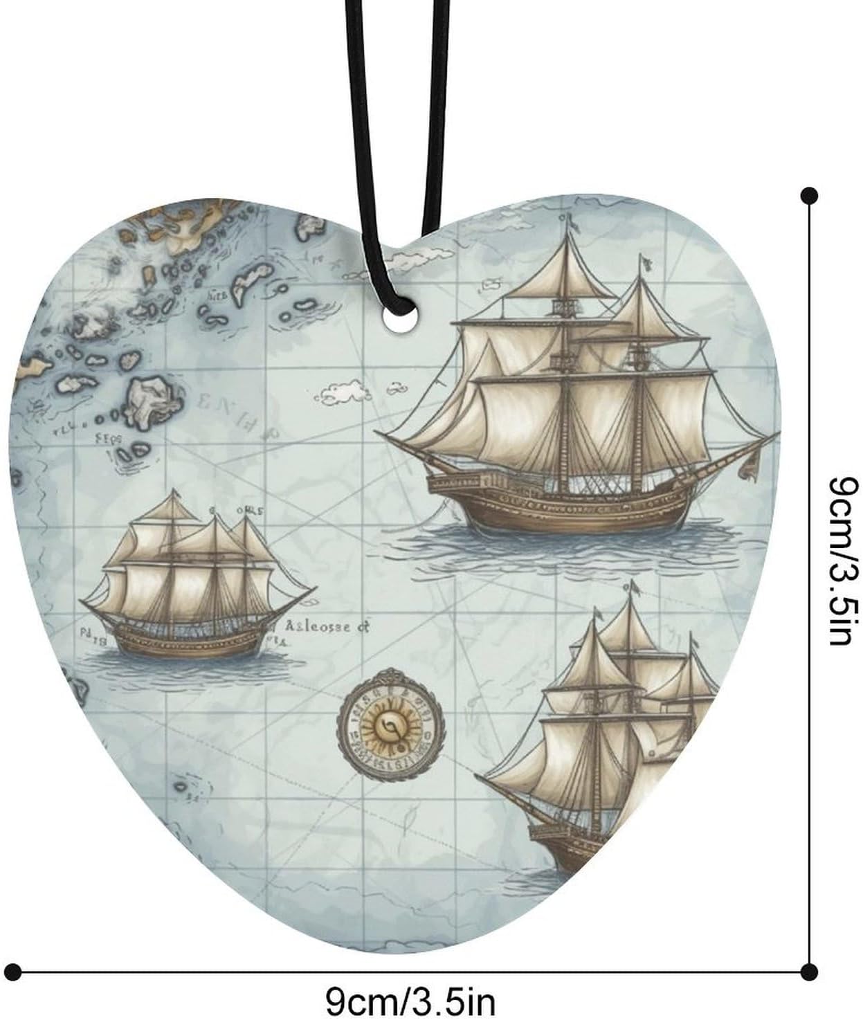 5 Pcs Car Air Fresheners Hanging Air Freshener Boat Map Hanging Scented Cards Fragrance Scented Cards for Car Car Aromatherapy Tablets for Car