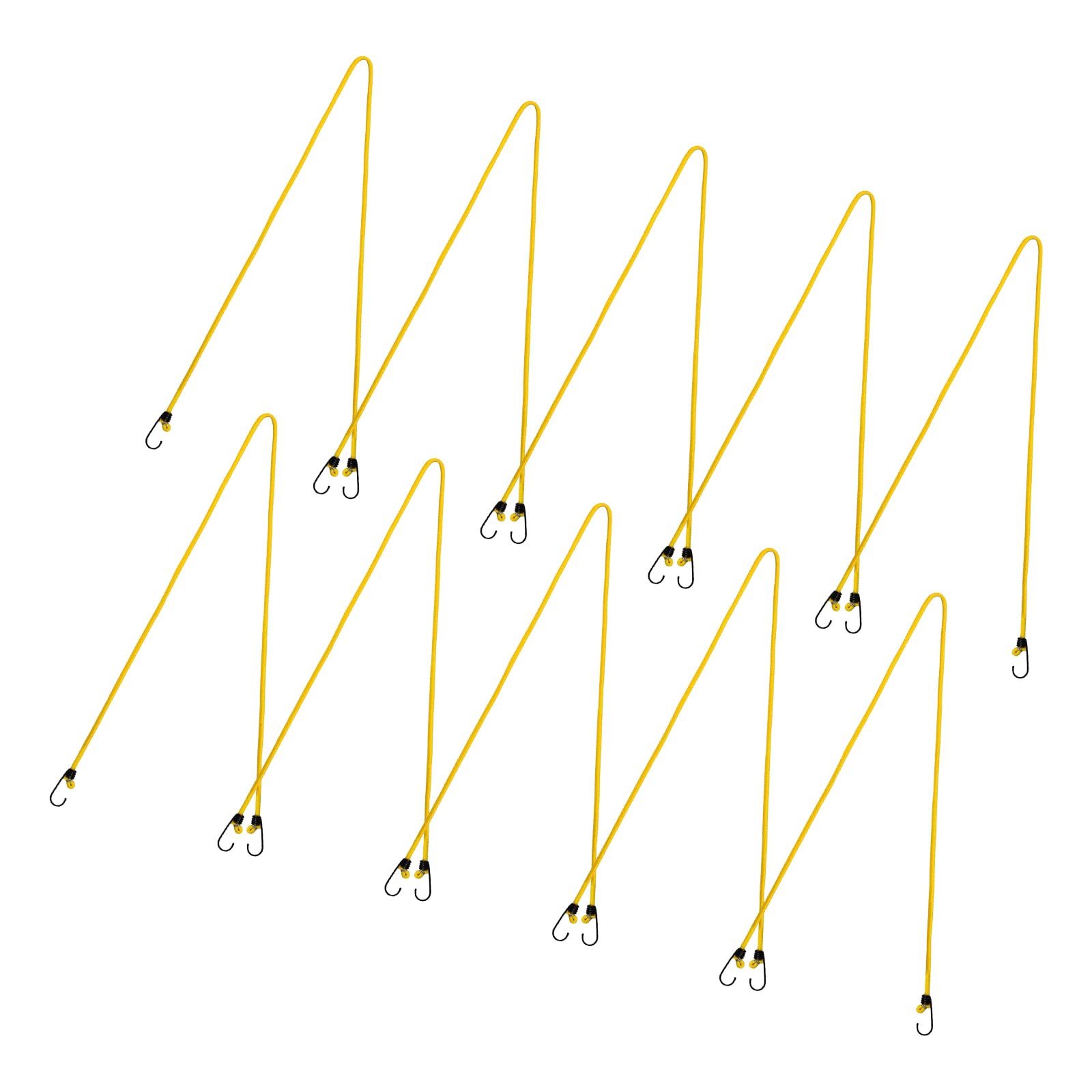 Lot de 10 tendeurs de fixation pour tente - Polyvalents - Crochets de charge solides pour l'extérieur et l'équipement - Haute résistance à la traction