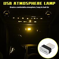Vista 64 de Augeny 4 lámparas LED USB para el interior del automóvil, luz nocturna decorativa USB enchufable, kit de iluminación ambiental portátil, accesorios