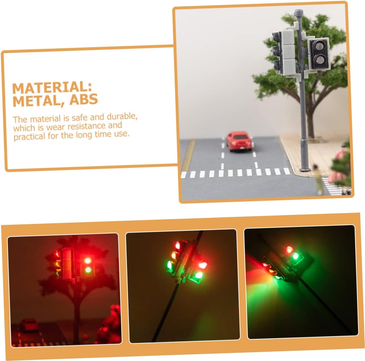 Miniature Traffic Light Prop for Sand Table Layout Realistic Decorative Model for DIY Landscaping Train Accessories and Photo Props Scale Traffic Signal for Mini Landscape Projects