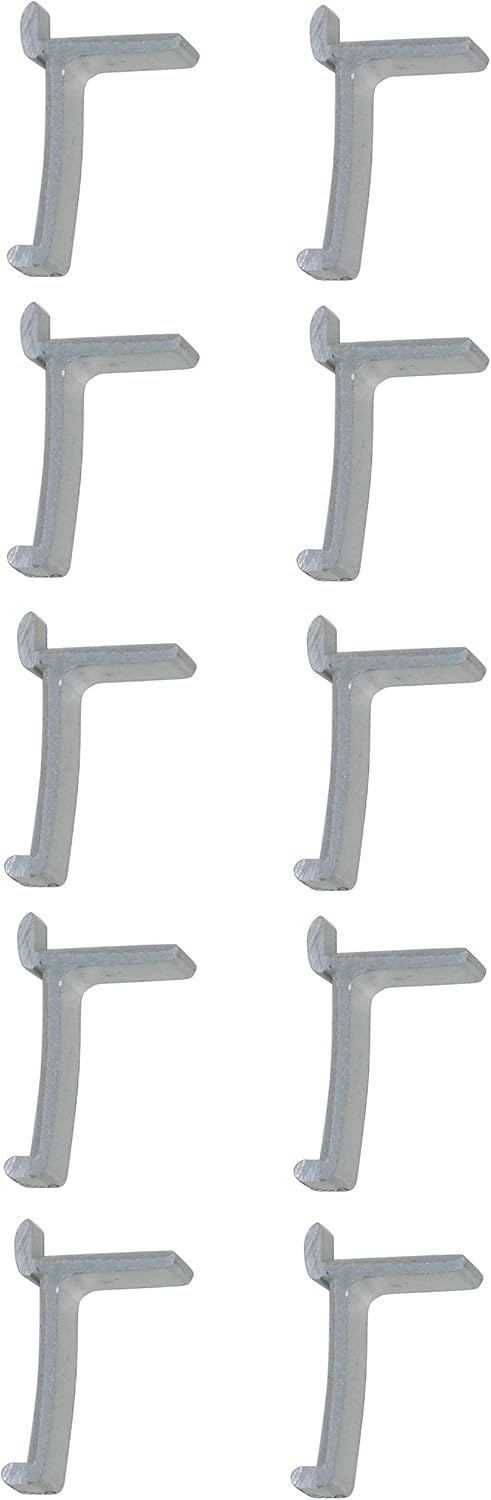 cyclingcolors 10x taquet ancrage 10 x Metal Aluminium Double Anchor Bracket Support Rail Shelf Pins, Silver
