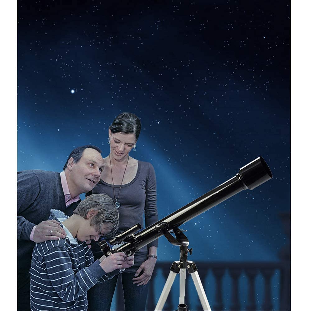 Telescopio AZ Telescopio rifrattore astronomico con treppiede e 2 oculari Telescopio astronomico per Bambini e Adulti
