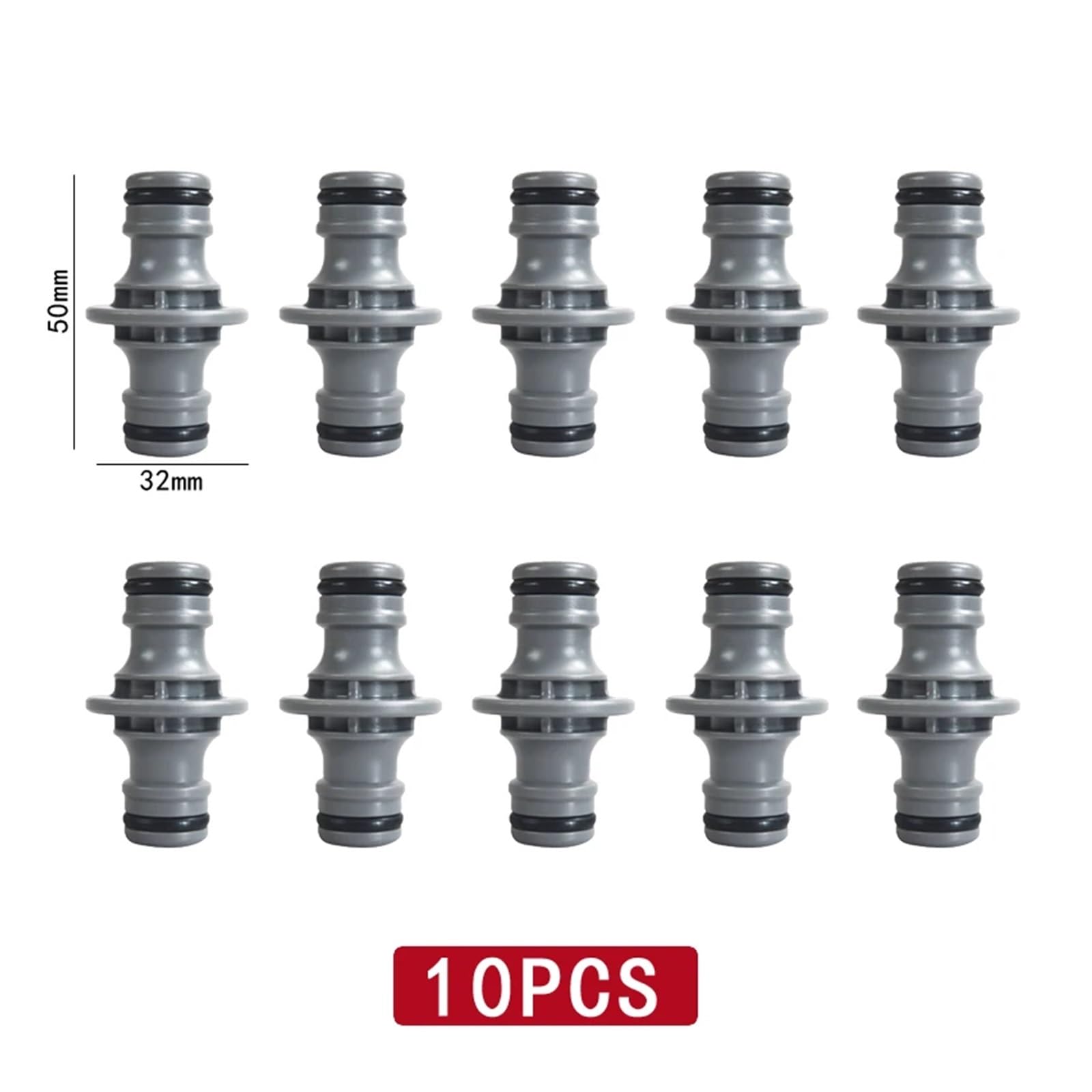 1/2/5/10 pezzi 2 vie raccordo for tubo da giardino raccordo maschio nipplo diretto attacco rapido(10PCS)