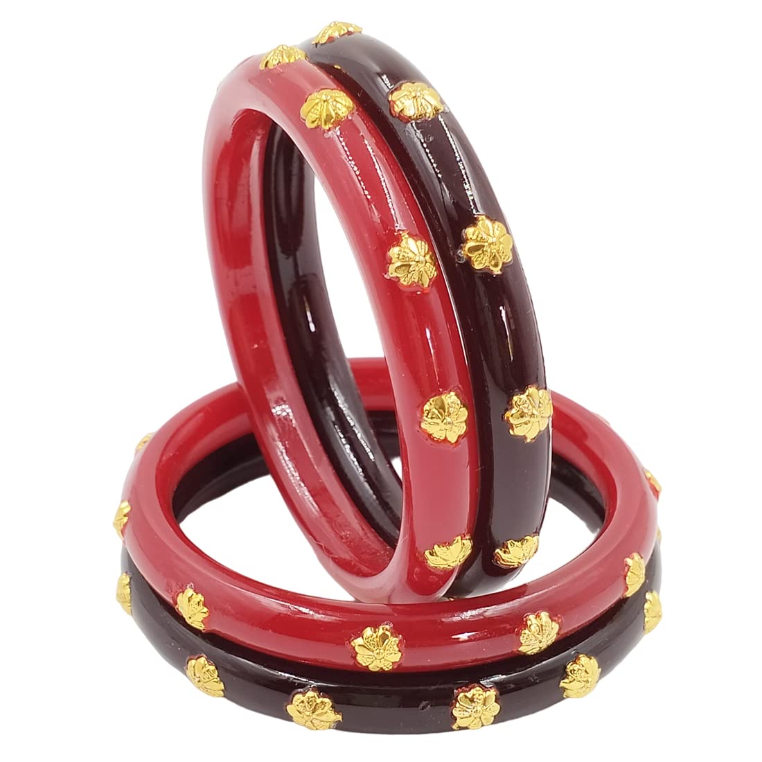 Tanvi J Plastic and Gold Plated Daily Use Bangles (Red_Maroon, 2-6) (B0BP8778DS) Amazon Price History, Amazon Price Tracker