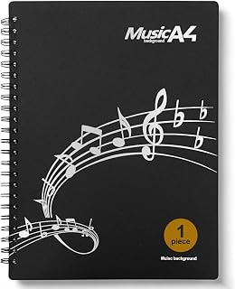 Music Folder, Bulk Sheet Music Holder(1 Pack) | Bulk Sheet Music Holder Allow Annotations,40 Pages Spiral Sheet Music Binder Organizer, Sheet Music Storage