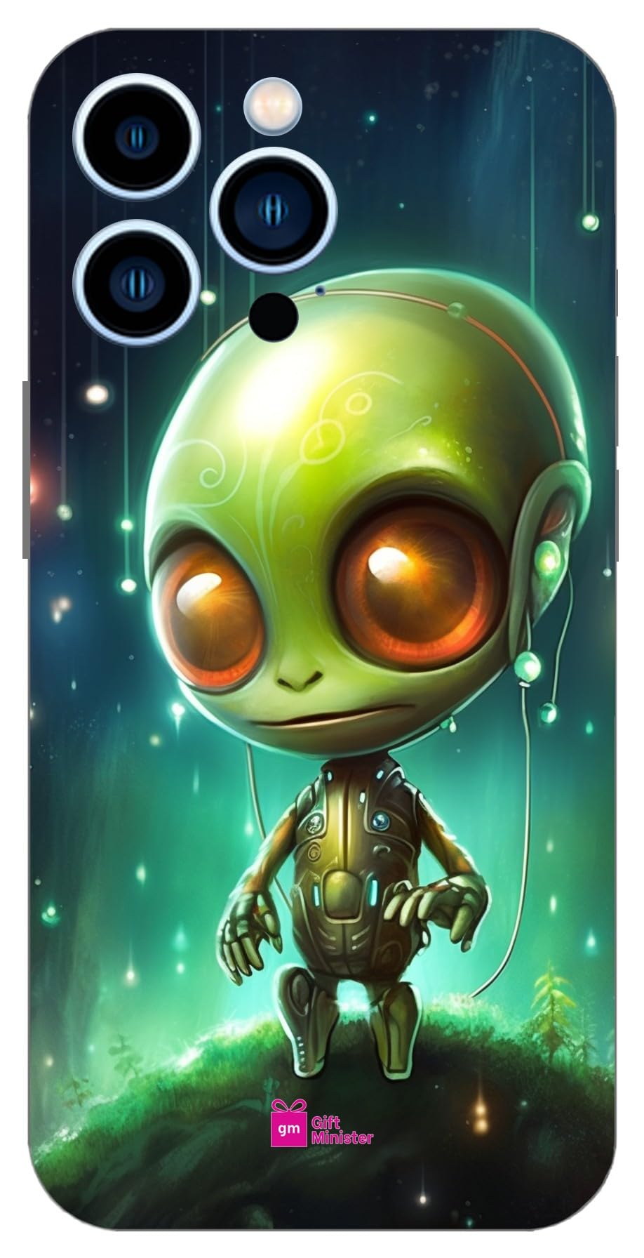 Gift Minister Soft Designer Mobile Case for Apple iPhone 13 Pro Back Cover Slate Gray - Cute Alien Space Silk Green Black Commons Attribution Celebrity Flexible Anti-Fingerprint Clear 1Pcs 1701X