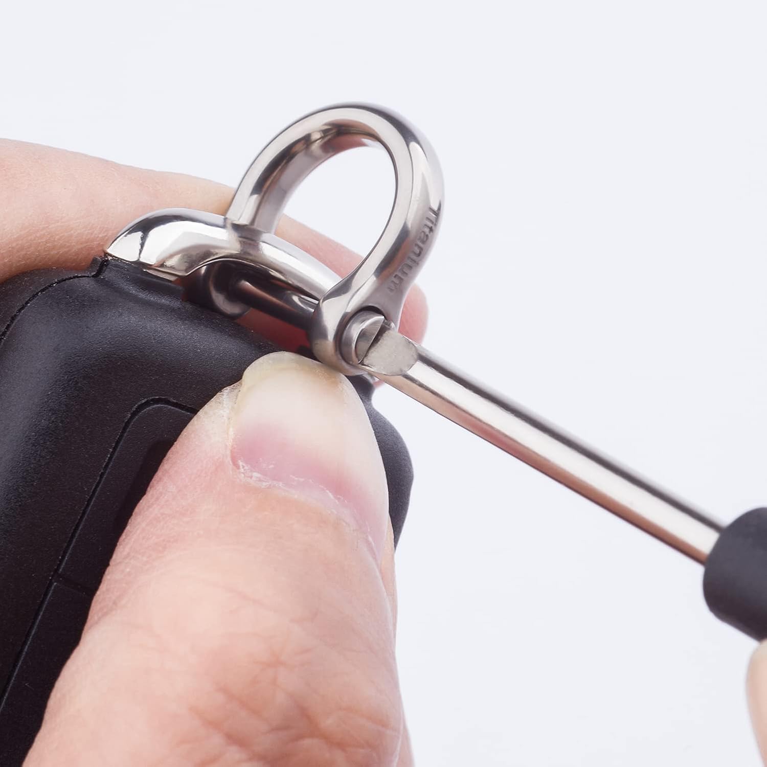 TISUR D-Rings with Screw Shackle, U Shape Key Chains Rings, Car Keys Tools, DIY Leather Craft Purse/Wallet Buckle 2pcs - Image 4