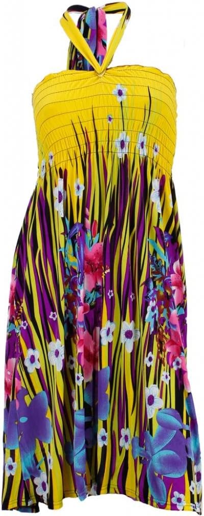 NY Deal Women's Smoked Tube Short Dress Cover Ups